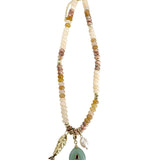 Elikai Beaded Triple Charm Necklace