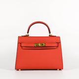 Jana Leather Satchel Bag- Royal Blue
