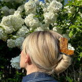 Hand-painted Western Cowboy Boot Claw Hair Clip | Eco: White