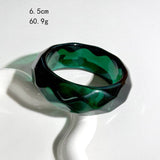 Textured Acrylic Bangle - Green