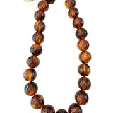 Carter Chunky Beaded Necklace - Dark Tortoise