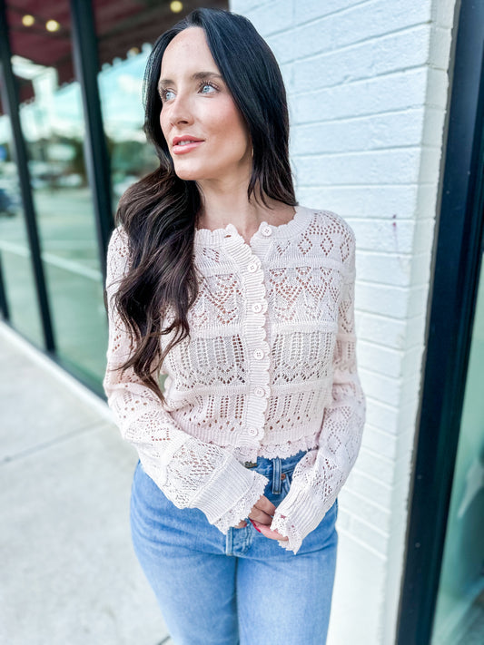 Lace Trim Cardigan - Keepsake