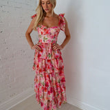 Petal Crush Tiered Midi Dress - Keepsake