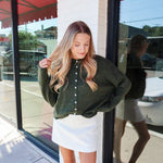 Piper Cardigan - Hunter Green - Keepsake