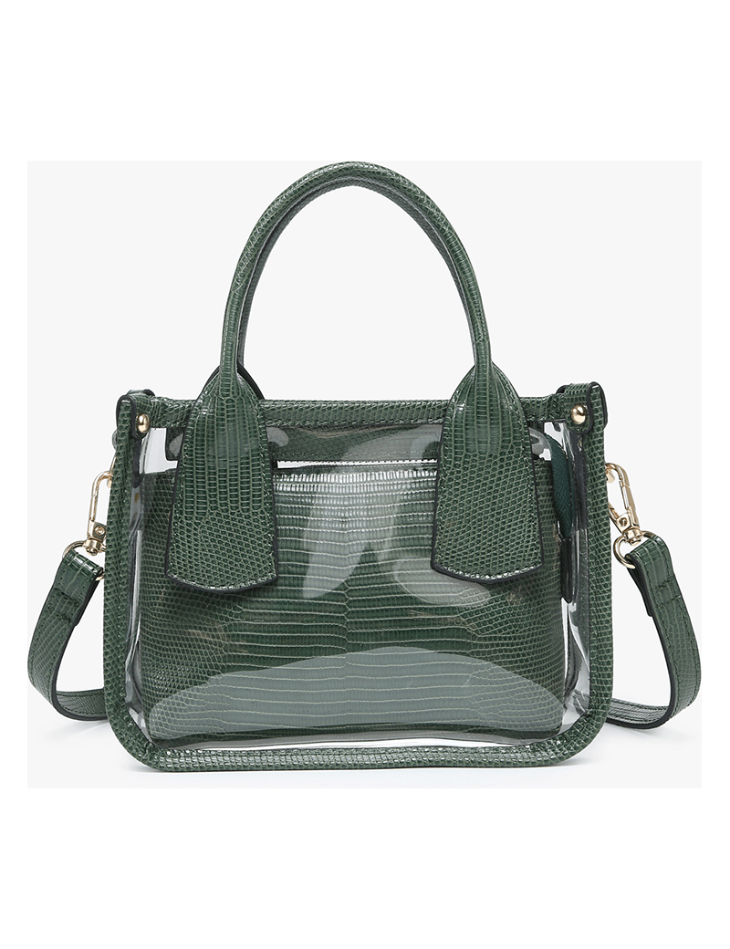 Stacey Clear Satchel - Green - Keepsake