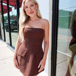 Strut In Style Romper - Brown (PREORDER) - Keepsake