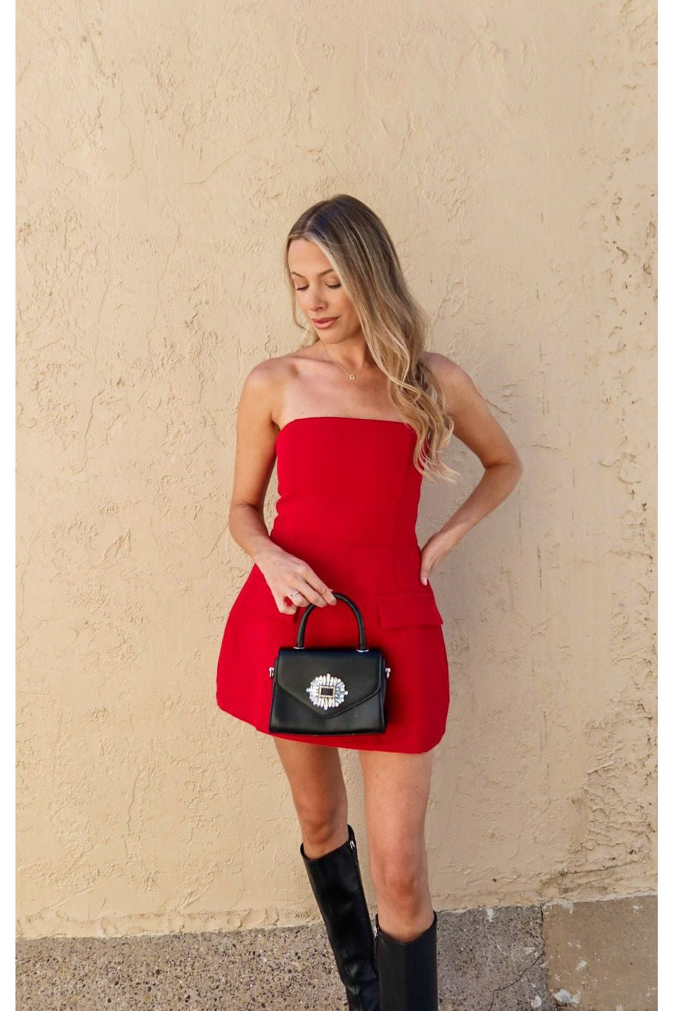 Strut In Style Romper - Cherry - Keepsake