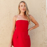 Strut In Style Romper - Cherry - Keepsake